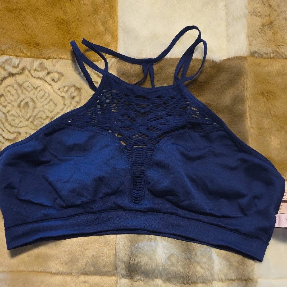 Victoria's Secret Deep Blue High-Neck Bralette